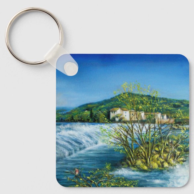 ARNO RIVER I ROVEZANO Florence Tuscany Ligcape Nyckelring (Framsida)