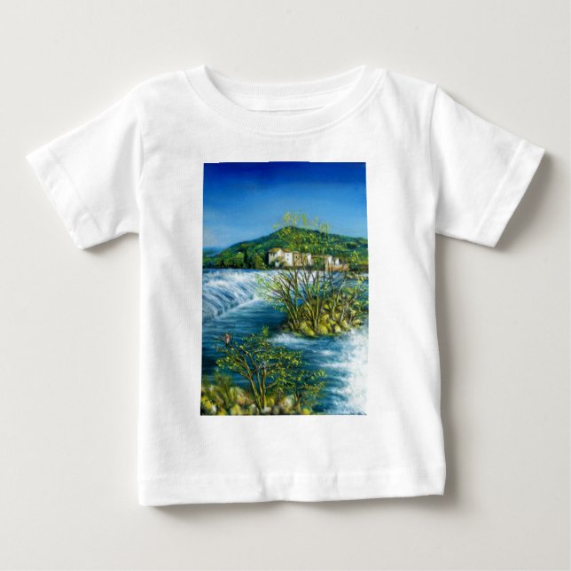 ARNO RIVER I ROVEZANO Florence Tuscany Ligcape T Shirt (Framsida)