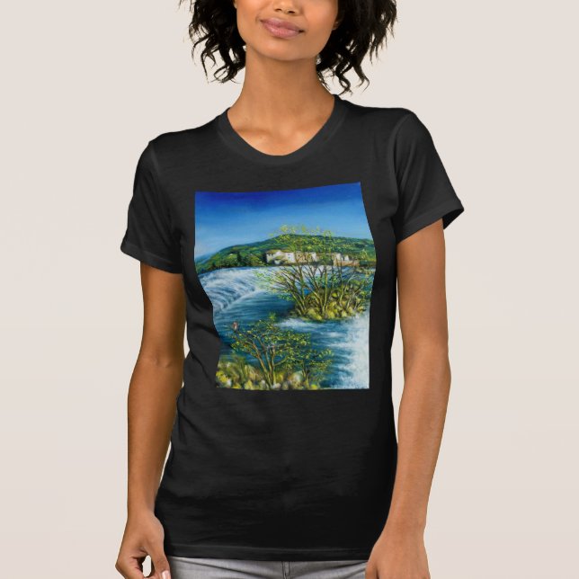ARNO RIVER I ROVEZANO Florence Tuscany Ligcape Tee Shirt (Framsida)