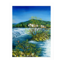 ARNOFLODAN VID ROVEZZANO Florens Toscana Landskap