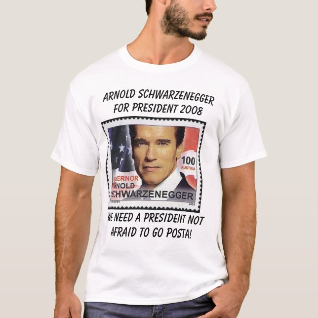 arnold2 Arnold SchwarzeneggerFor president 200… T-shirt (Framsida)