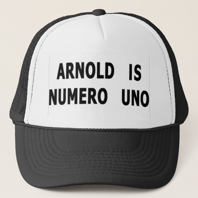 Arnold är Numero Uno Truckerkeps (Framsida)