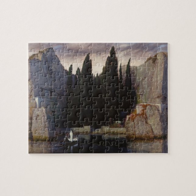 Arnold Böcklin - Dödens ö Pussel (Horisontell)