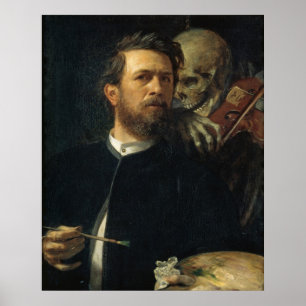 Arnold Böcklin - Self-Porträtt med döden Poster