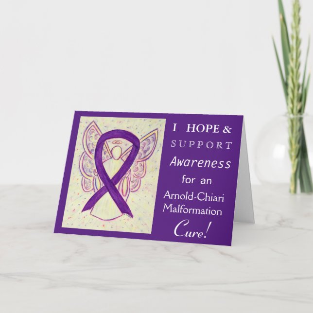 Arnold-Chiari Briformation Awareness Ribbon Card Kort (Framsida)