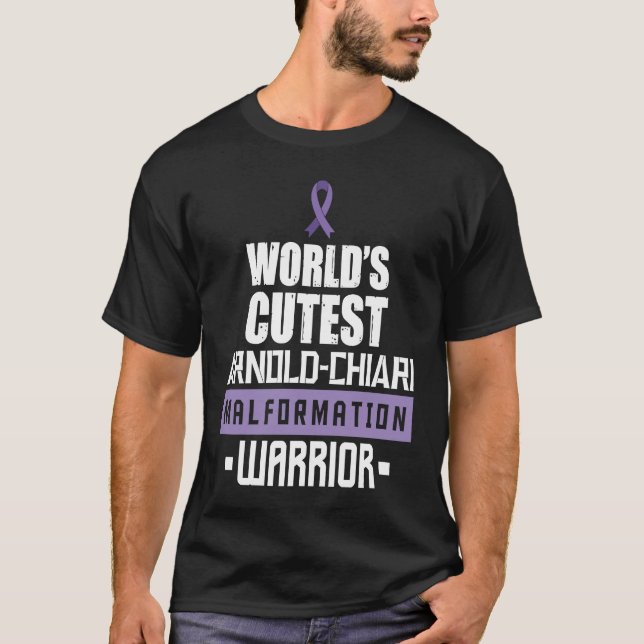 Arnold Chiari Malformation Warrior Cutest Awarenes T Shirt (Framsida)