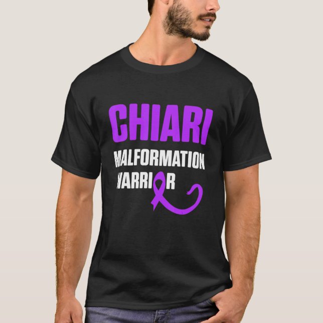 Arnold Chiari Malformation Warrior Fight Awareness T Shirt (Framsida)