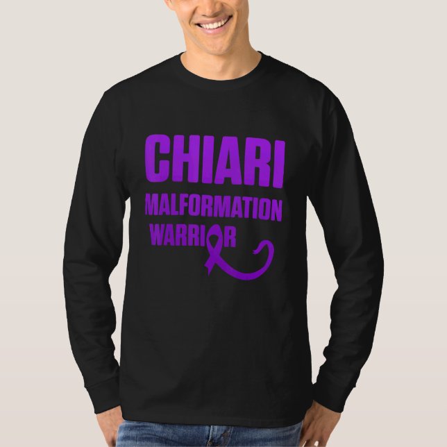 Arnold Chiari Malformation Warrior Fight Awareness T Shirt (Framsida)