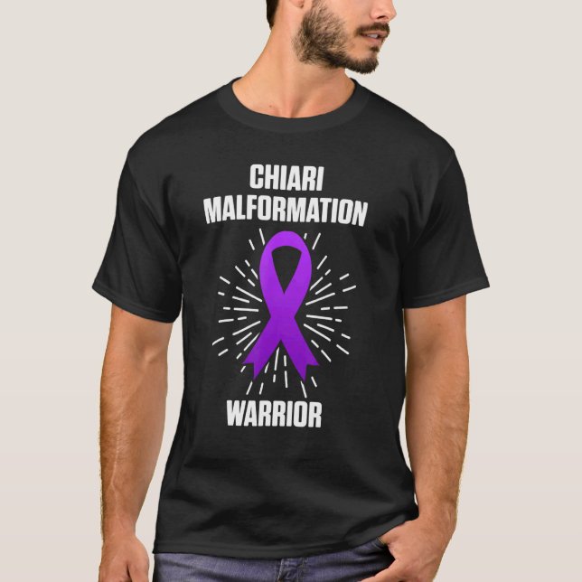 Arnold Chiari Malformation Warrior Fight Awareness T Shirt (Framsida)