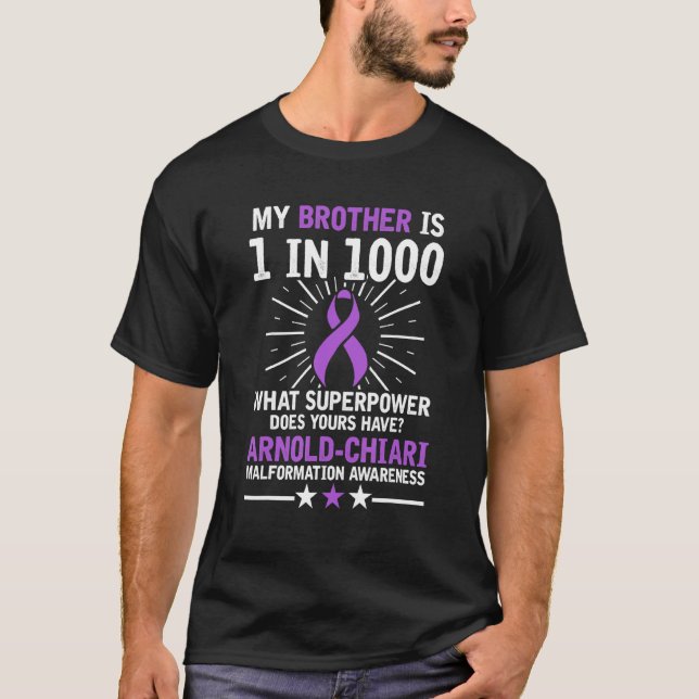 Arnold Chiari Malformation Warrior Health Awarenes T Shirt (Framsida)