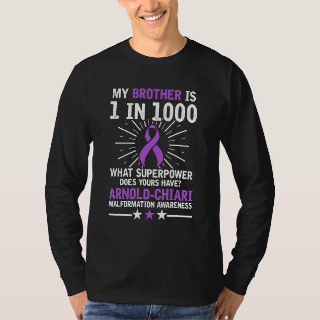 Arnold Chiari Malformation Warrior Health Awarenes T Shirt (Framsida)
