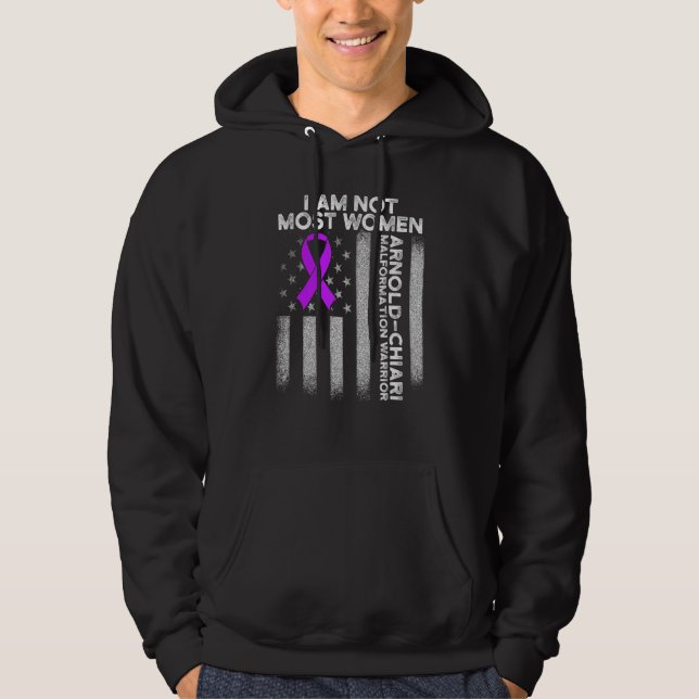 Arnold Chiari Malformation Warrior Kärlek Survivor Hoodie (Framsida)