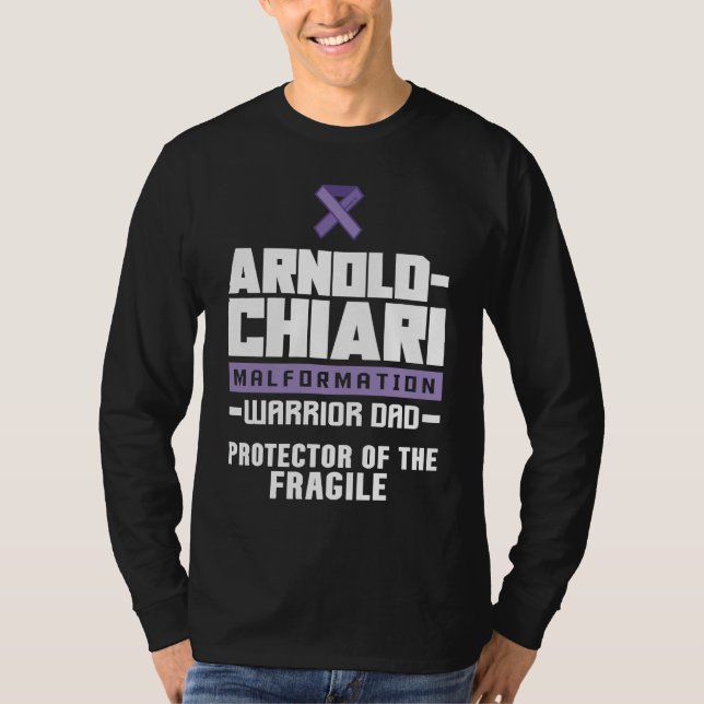 Arnold Chiari Malformation Warrior Protector Aware T Shirt (Framsida)