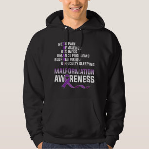 Arnold Chiari Missbildning Warrior Med Överlevare Hoodie