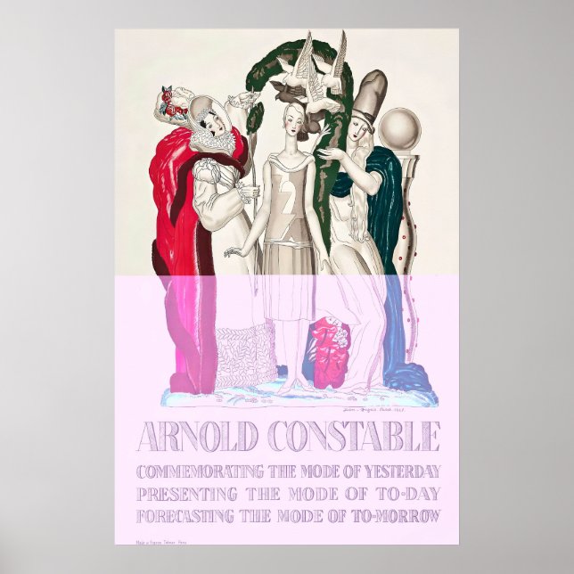 Arnold Constable Fashion Art Nouveau Jean-Dupas Poster (Framsidan)