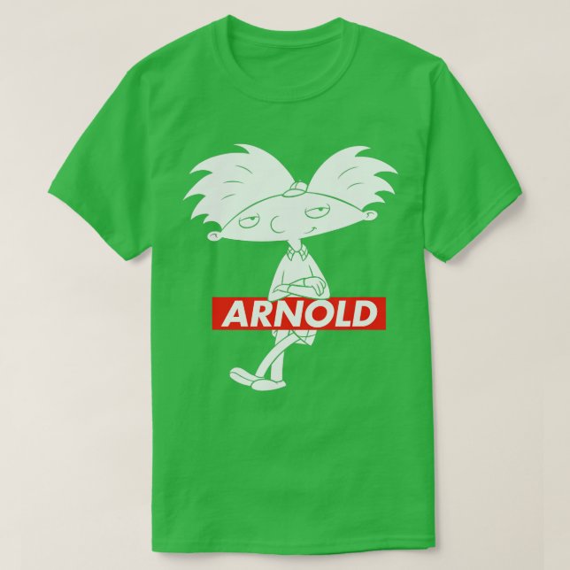 Arnold in Red Box Arnold Posing with Arm Cros T Shirt (Design framsida)