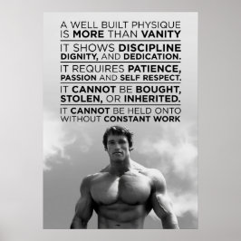 Arnold Schwarzenegger Motiverande Citat Poster