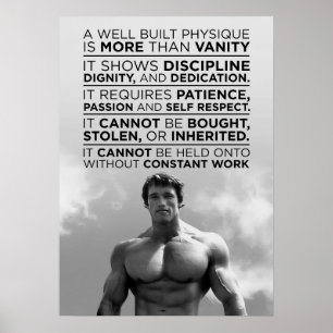 Arnold Schwarzenegger Motiverande Citat Poster