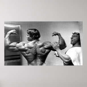 Arnold Schwarzenegger, svart och vit Vintage 4k Poster