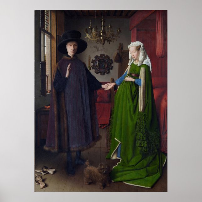 Arnolfini Giftermål (av Jan van Eyck) Poster (Framsidan)