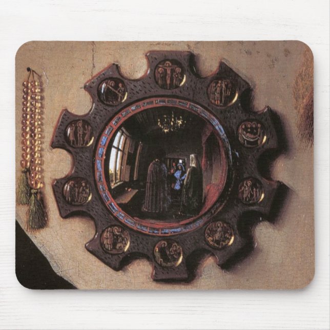 Arnolfini och fruporträtt (specificera), musmatta (Framsidan)