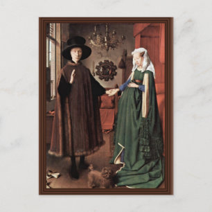 Arnolfini Porträtt Arnolfini Bröllop av J Vykort