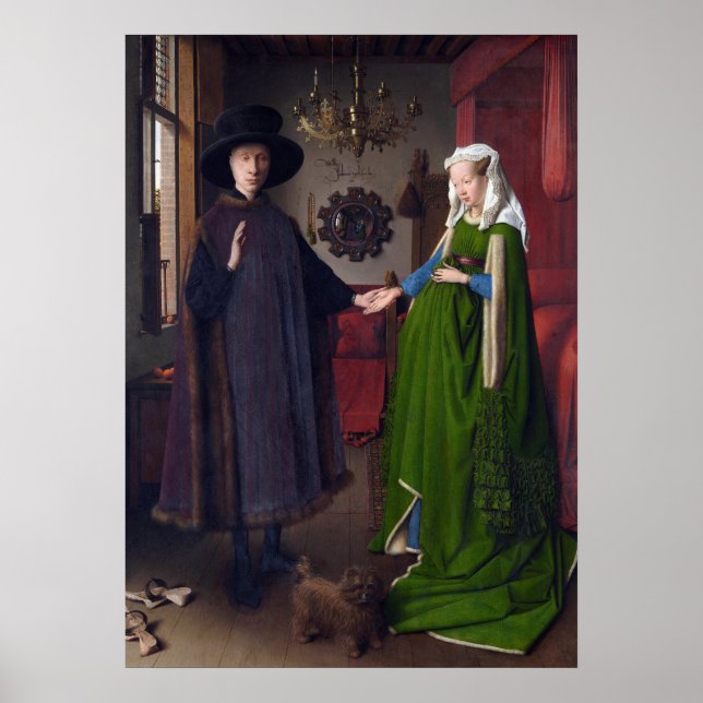 Arnolfini Porträtt av Jan van Eyck Poster (Framsidan)