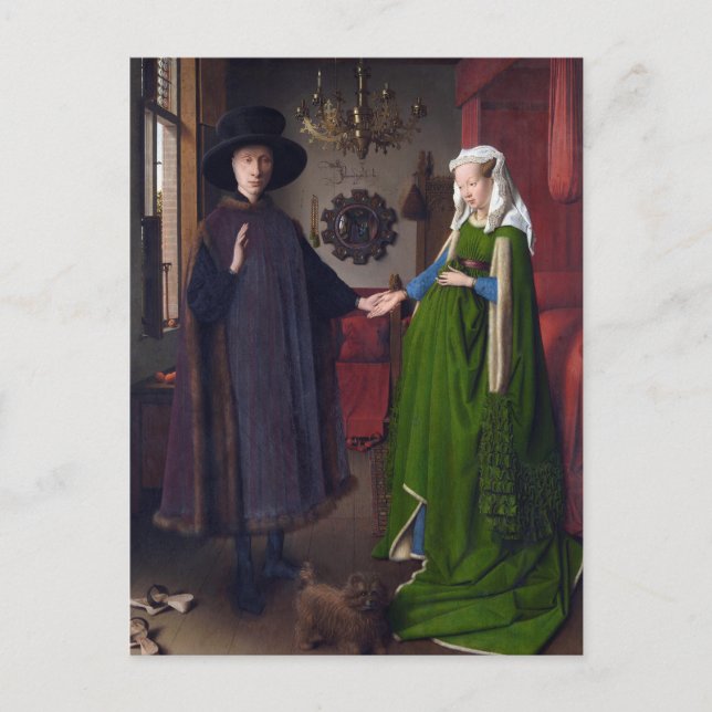 Arnolfini Porträtt av Jan van Eyck Vykort (Framsida)