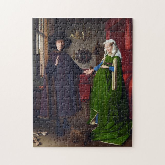 Arnolfini Porträtt, Jan van Eyck Pussel (Vertikal)