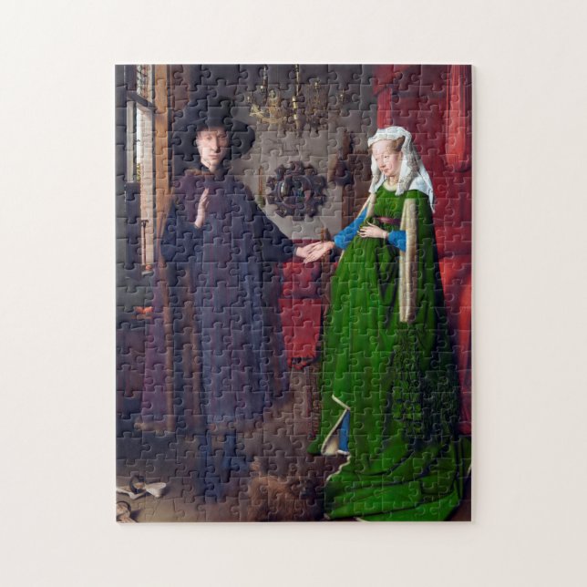 Arnolfini Porträtt, Jan van Eyck Pussel (Vertikal)