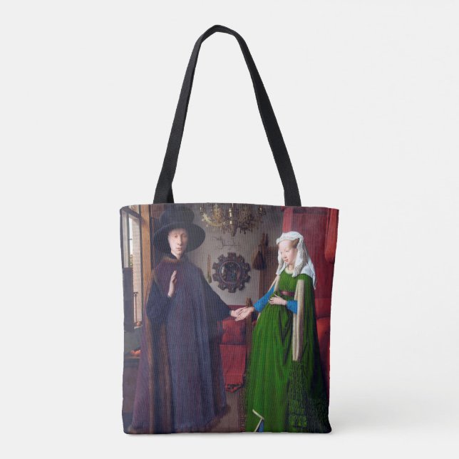 Arnolfini Porträtt, Jan van Eyck Tygkasse (Baksida)