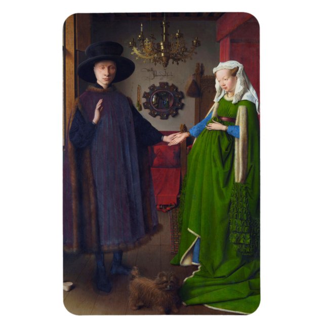 Arnolfini Porträtt målat av Jan Van Eyck Magnet (Vertikal)