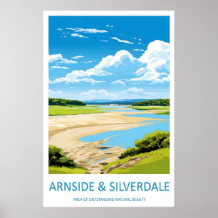 Arnside och Silverdale Resa Utskrift Väggkonst