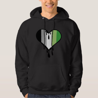 Aro Pride - droppande hjärta Hoodie