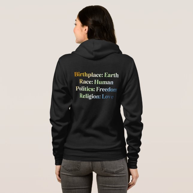 AroAce Agender Pride - Födelseplats: Jorden... T Shirt (Hel baksida)