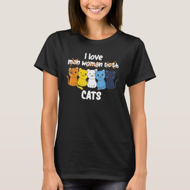 Aroace Flagga Pride LGBTQ Cats Söt Aroace Cat T Shirt (Framsida)