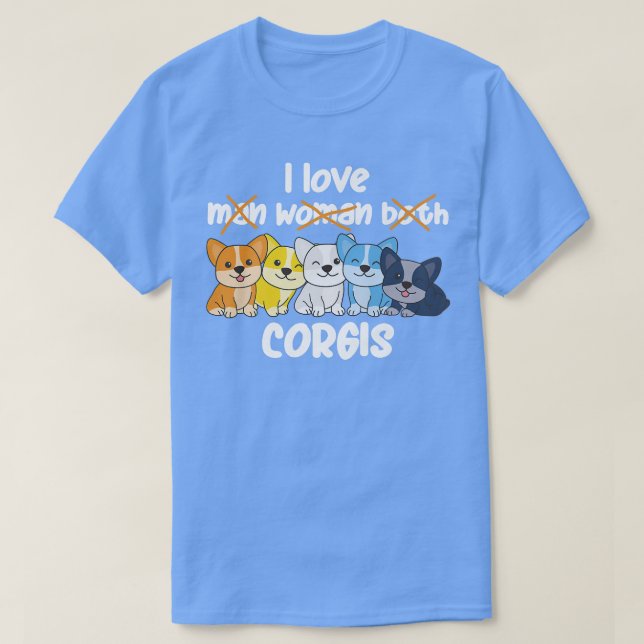 Aroace Flagga Pride Lgbtq Hund Cute Aroace Corgi34 T Shirt (Design framsida)