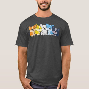 Aroace Flagga Pride Lgbtq Hundar Aroace Corgi T Shirt