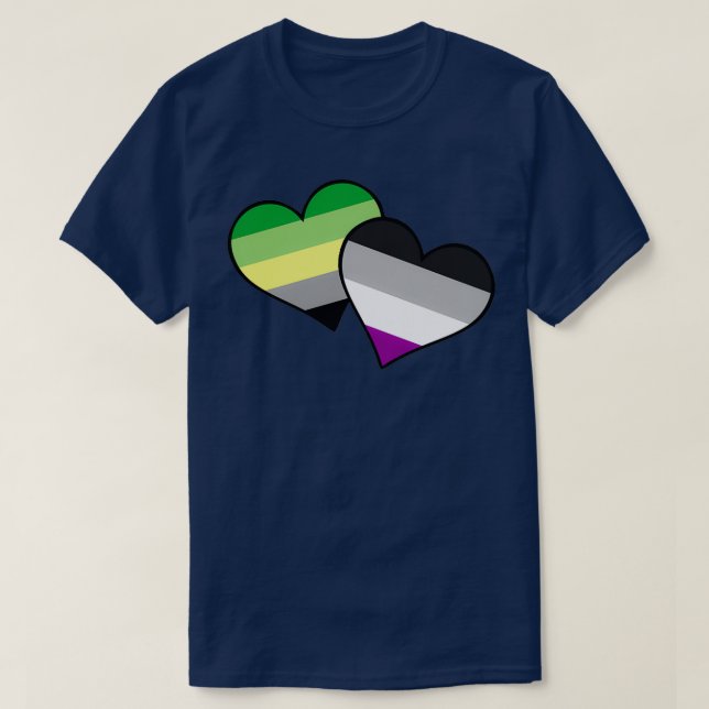 AroAce Hearts T Shirt (Design framsida)