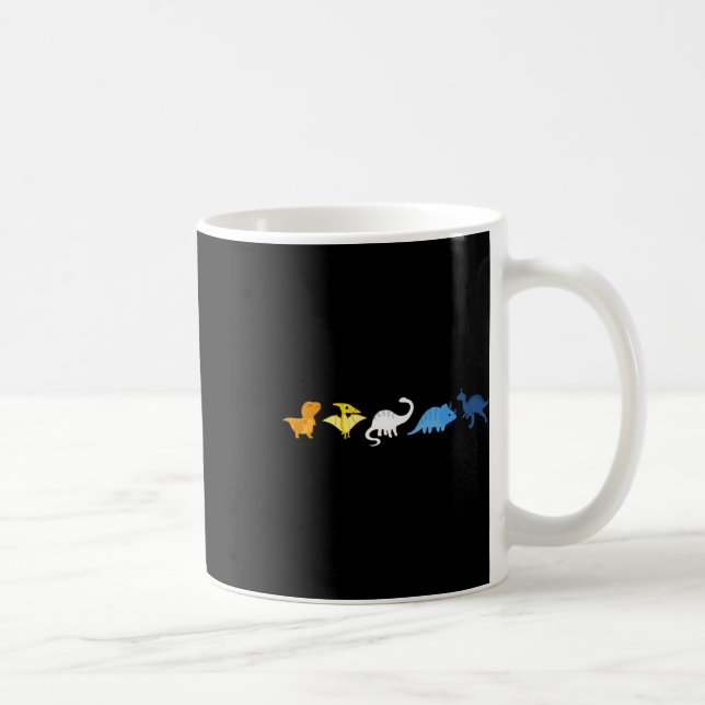 Aroace Pride Dinosaur, Lgbtq Aro Ace, Cute Aromant Kaffemugg (Höger)