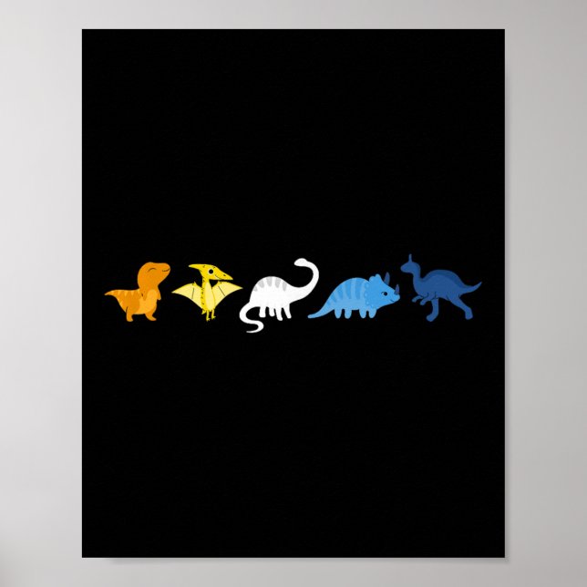 Aroace Pride Dinosaur, Lgbtq Aro Ace, Cute Aromant Poster (Framsidan)