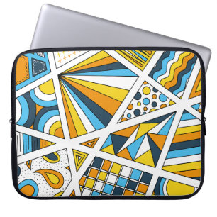 AroAce-Pridet Zen Doodle Sunset Flagga Modern Abst Laptop Fodral