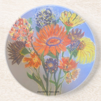 Ärofull blomsterbukett med handmålad design underlägg