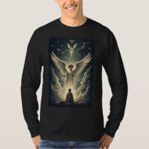 Ärofull himmelskt änglar Herr T-shirt med långa är