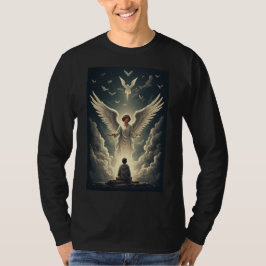 Ärofull himmelskt änglar Herr T-shirt med långa är