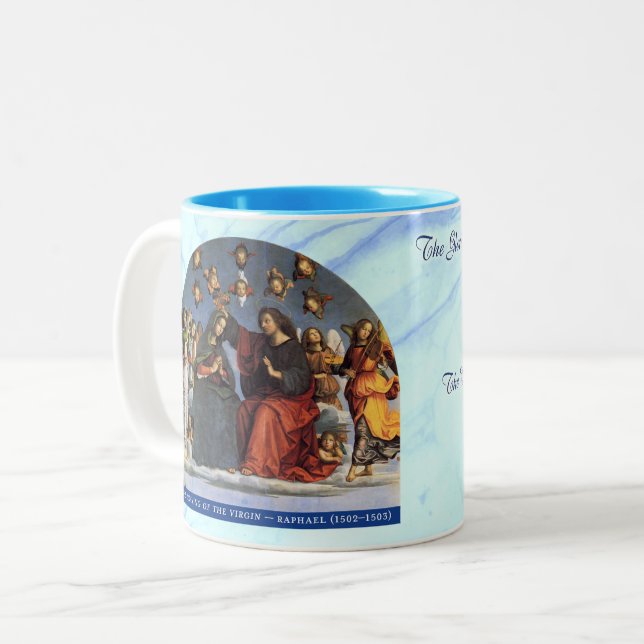 Ärofull rosens mysterium nr 5: Kröning Två-Tonad Mugg (Framsida vänster)