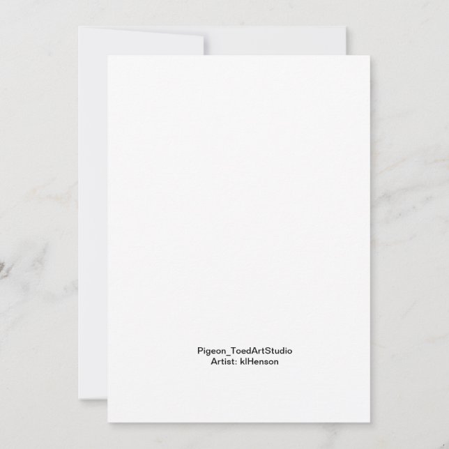 Arolig, viskös vattenfärg. inbjudningar (Baksida)