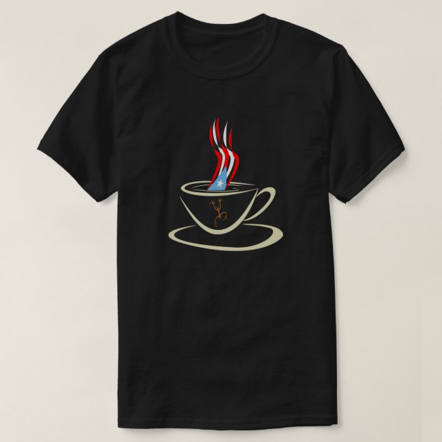 Aroma a Puerto Rico Coqui Coffee Mugg Coqui T-Shir T Shirt (Design framsida)