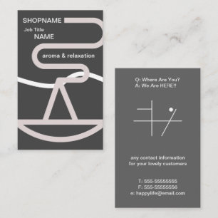 Aroma/massage/Affärskort/behandling/Chiropraktiskt Visitkort