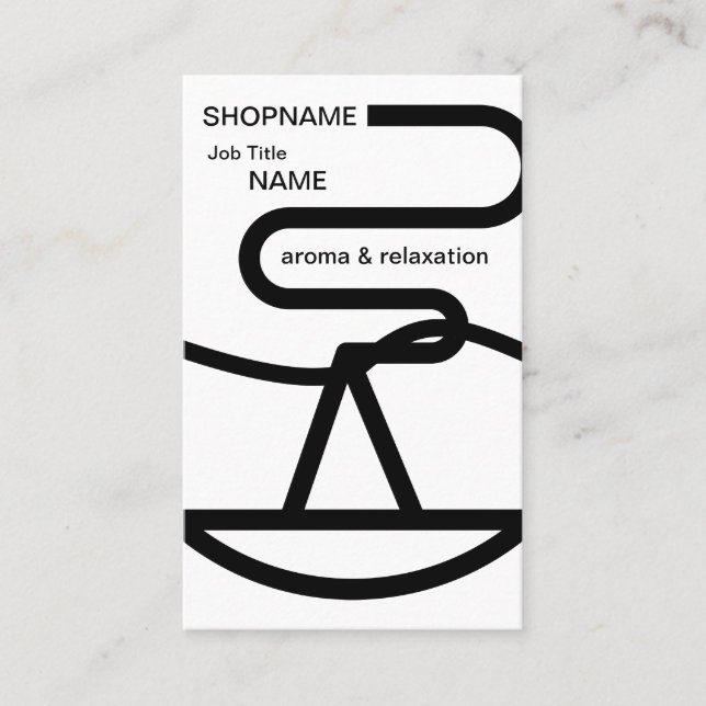 Aroma/massage/Affärskort/behandling/Chiropraktiskt Visitkort (Framsida)